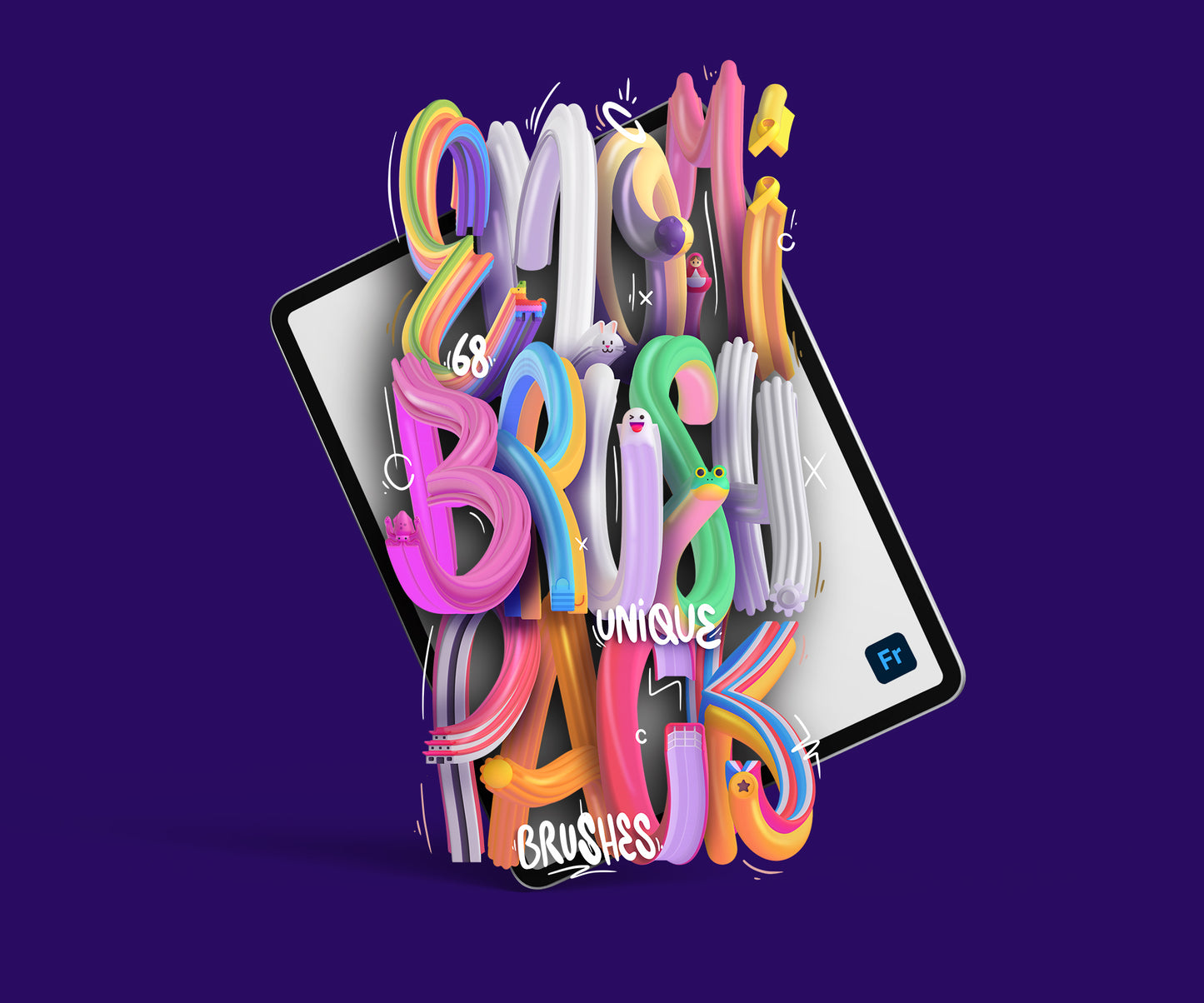 Free Emoji Brushes Sample for Adobe Fresco
