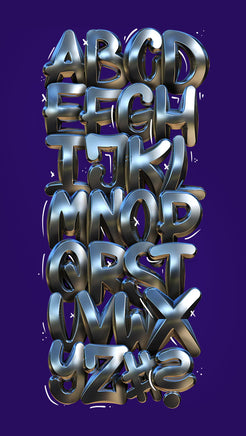 Flate 3D typeface font for design and motion graphics